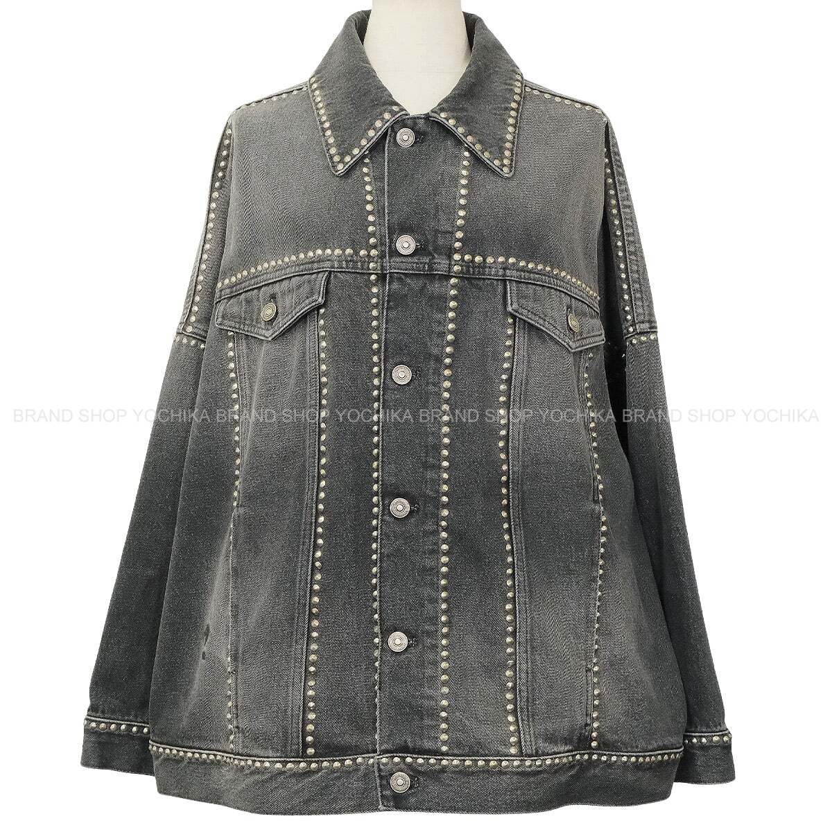 2025年クルーズコレクション Dior ディオール オーバーサイズ スタッズ グレー コットン #36 シルバー金具 512V18A300D デニムジャケット 新品未使用(2025 Cruise Collection Dior Oversize Studs Grey Cotton Silver HW 512V18A300D Denim jacket[EXCELLENT][Authentic])｜YOCHIKA 京都下鴨店