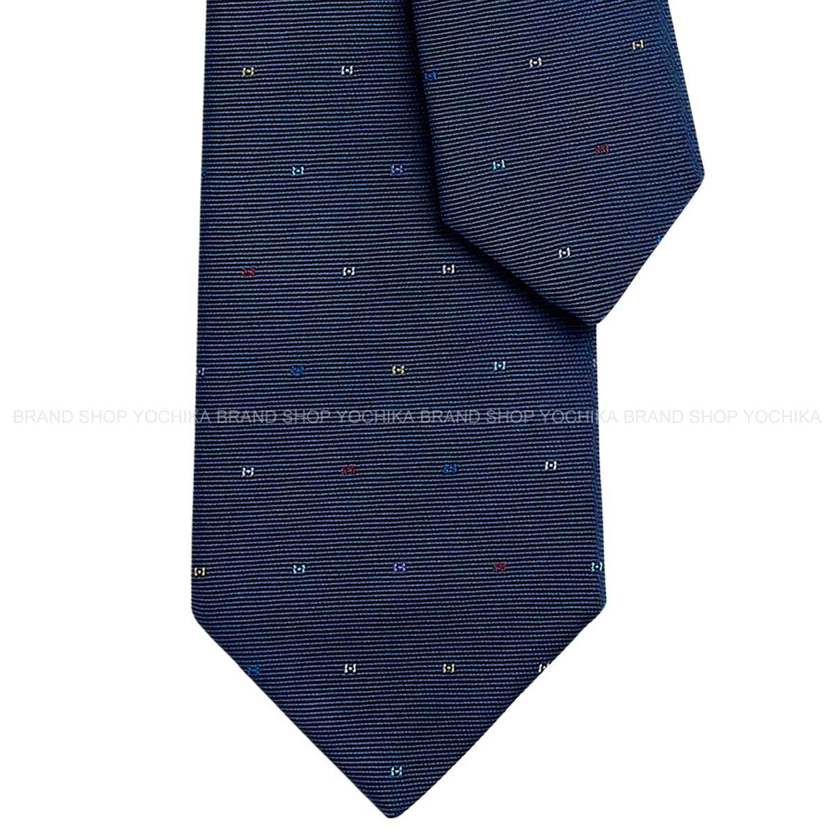 HERMES エルメス Ｈミクロ マリンクレール/マルチ色つや 地絹100％ H339450T 04 タイ 新品(HERMES H Micro Marine Clair/Multicolore Silk100% H339450T 04 tie[BRAND NEW][Authentic])