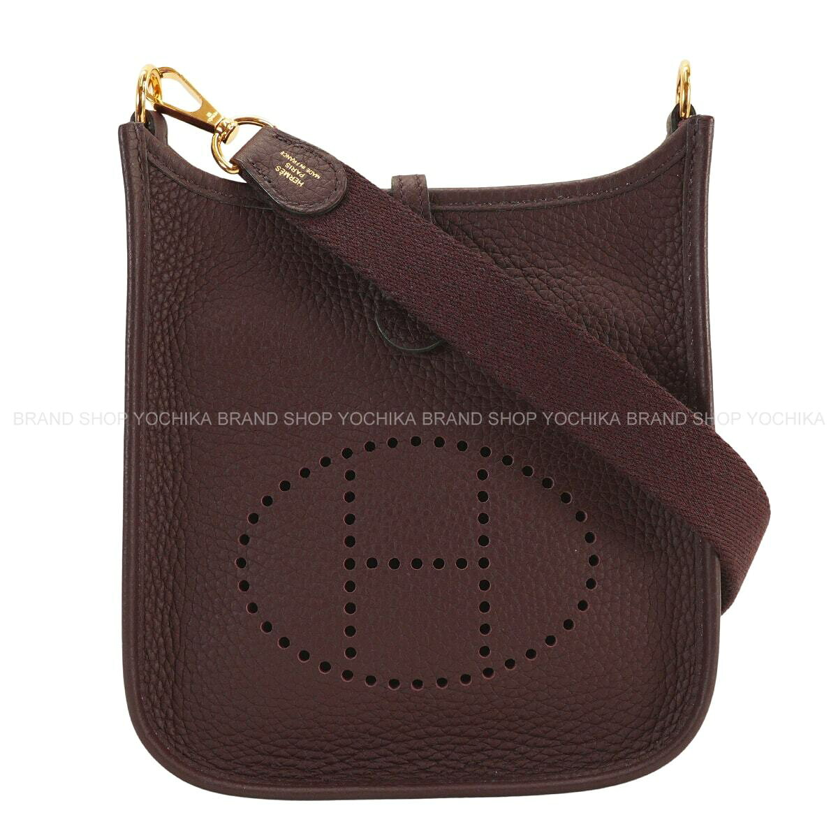 HERMES エルメス エヴリン(エブリン) 16 TPM ルージュセリエ トリヨンクレマンス ゴールド金具 ショルダーバッグ Z目じるし 新品負けず劣らず【中古】([Pre-loved] HERMES Evelyne 16 TPM Rouge Sellier Taurillon Clemence Gold HW Shoulder bag[LIKE NEW][Authentic])