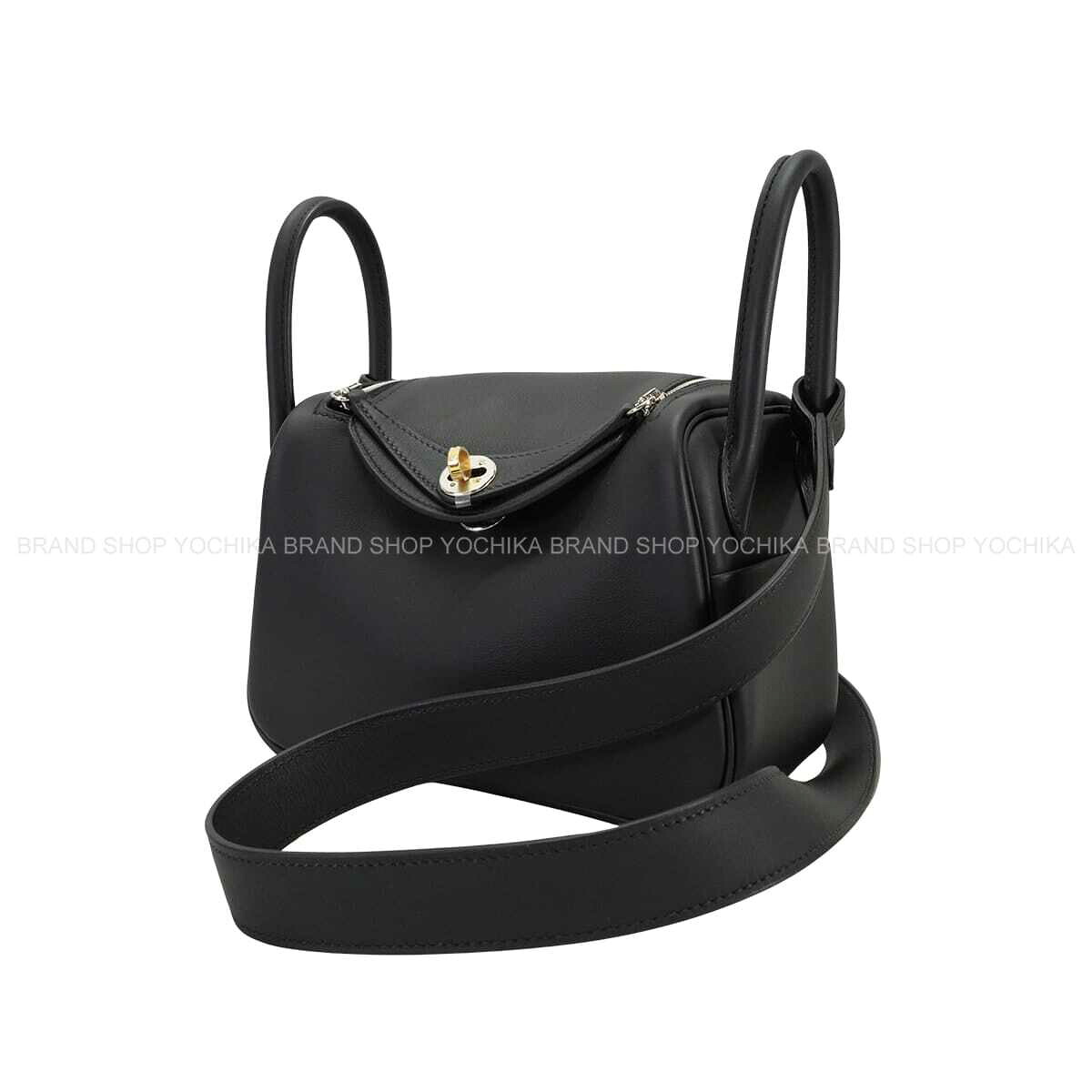 HERMES エルメス リンディ ミニ 20 黒 (ブラック) スイフト エレクトラム金具 ショルダーバッグ K刻印 新品(HERMES Lindy mini 20 Noir (Black) Veau Swift Electrum HW Shoulder bag[BRAND NEW][Authentic])｜YOCHIKA 京都下鴨店 1,643,400円