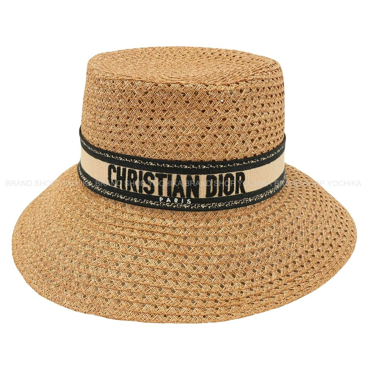 ディオリビエラ カプセルコレクション Dior ディオール ディーボビー ワイドブリム ストロー リボン #56 帽子 ベージュ/黒 コットン/紙 34DBP924G153 ハット 新品未使用(Dioriviera Capsule Collection D-Bobby Wide Brim Straw Hat Ribbon #56 Beige/Black Cotton/Paper)|YOCHIKA 京都下鴨店