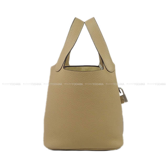 HERMES エルメス ピコタンロック 18 PM トレンチ トリヨンクレマンス シルバー金具 ハンドバッグ K刻印 新品(HERMES Picotin Lock 18 PM Trench Taurillon Clemence Silver HW Handbag[BRAND NEW][Authentic])