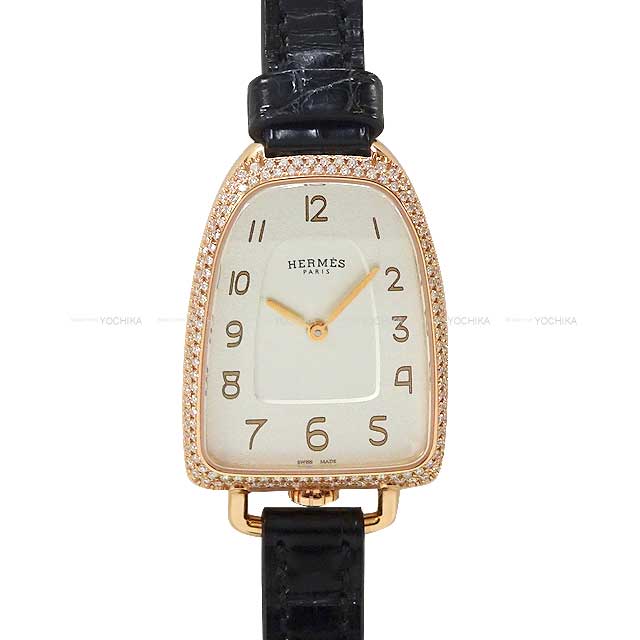 美品！Hウォッチ 腕時計 HERMES H watch エルメス ローズサクラ HERMÈS エルメス Hウォッチ ローズサクラ スイフト ダイヤモンド