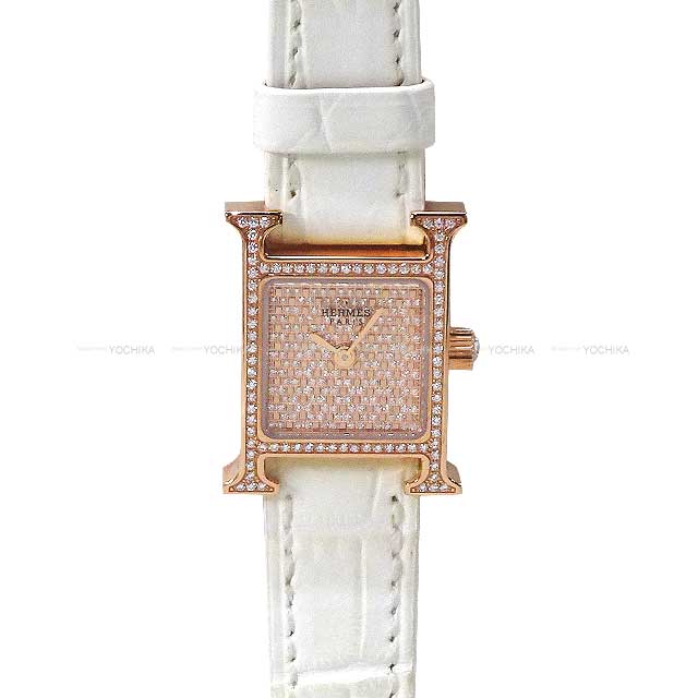 Nan　HERMES フォーブルウォッチYGダイヤベゼル ブラック HERMES - エルメス 国内定価1,221,000円 フォーブル ミニ 15mm