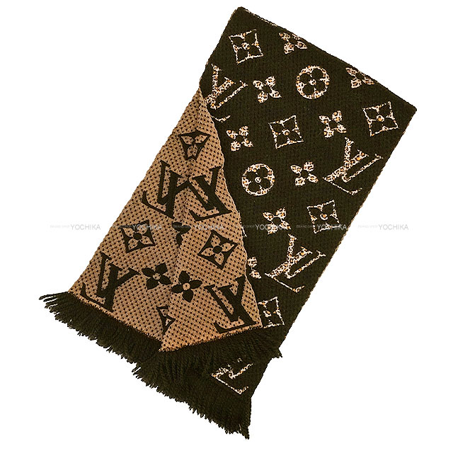 ルイヴィトン　LV マフラー　 エシャルプ　カーディフ　ブラウン 美品 ルイヴィトン LV マフラー エシャルプ カーディフ ブラウン ルイ