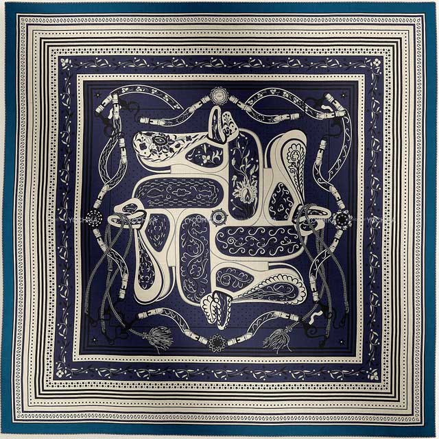 エルメス カレ140 Harnais de Cour Bandana Harnais de Cour Bandana shawl 140 | Hermès UAE