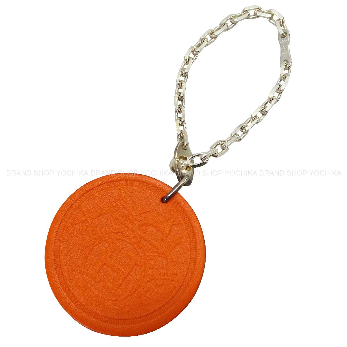 2008年京都高島屋限定 HERMES エルメス エクスリブリス KYOTO TAKASHIMAY オレンジ スイフト シルバー金具 バッグチャーム 新品未使用(2008 Kyoto Takashimaya Exclusive HERMES Ex-Libris Orange Veau Swift Silver HW bag charm[EXCELLENT][Authentic])｜ブランドショップ よちか