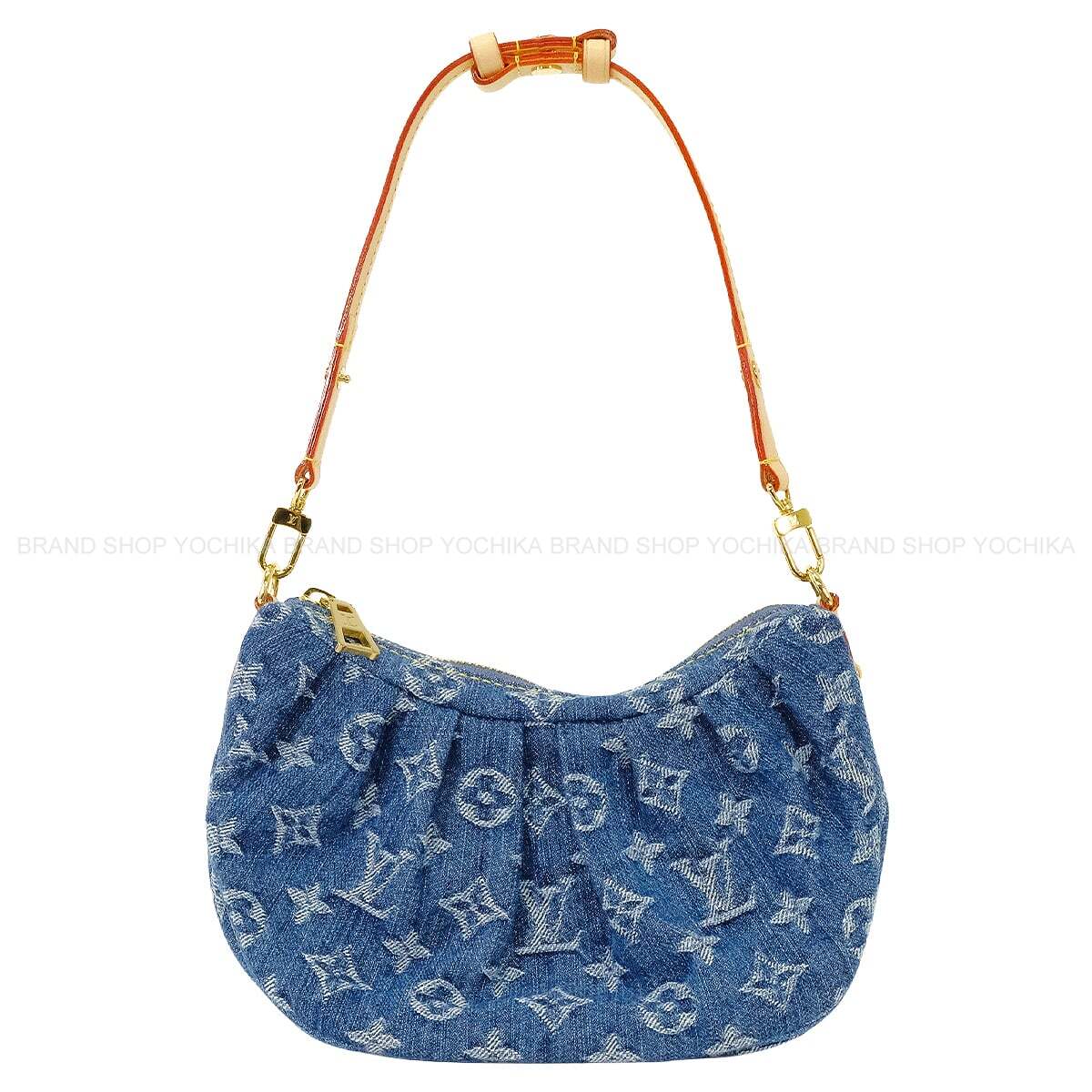 2025年春夏押さえる LOUIS VUITTON ルイ・ヴィトン ポシェット 排球 青み モノグラムジーンズ M13571 ショルダーバッグ 新品未当て嵌める(2025SS limited LOUIS VUITTON Pochette Valet Blue Monogram Denim M13571 Shoulder bag[EXCELLENT][Authentic])