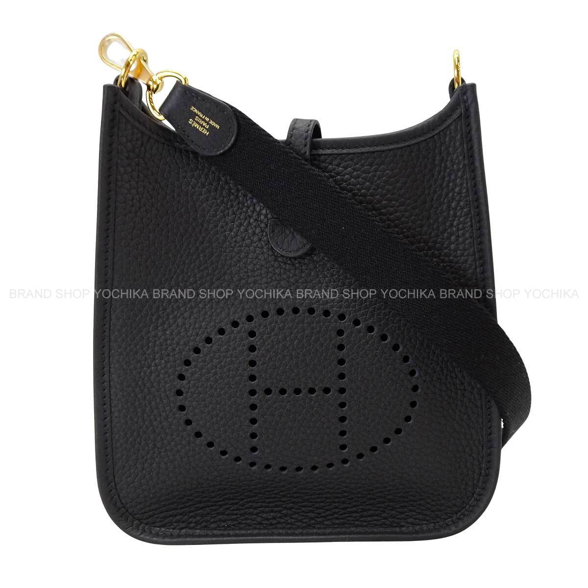 HERMES エルメス エヴリン(エブリン) 16 TPM 黒 (黒いこと) トリヨンクレマンス ゴールド金具 ショルダーバッグ W目じるし 新品負けず劣らず【中古】([Pre-loved] HERMES Evelyne 16 TPM Noir (Black) Taurillon Clemence Gold HW Shoulder bag[LIKE NEW][Authentic]) レディースバッグ-ショルダーバッグ・メッセンジャーバッグ