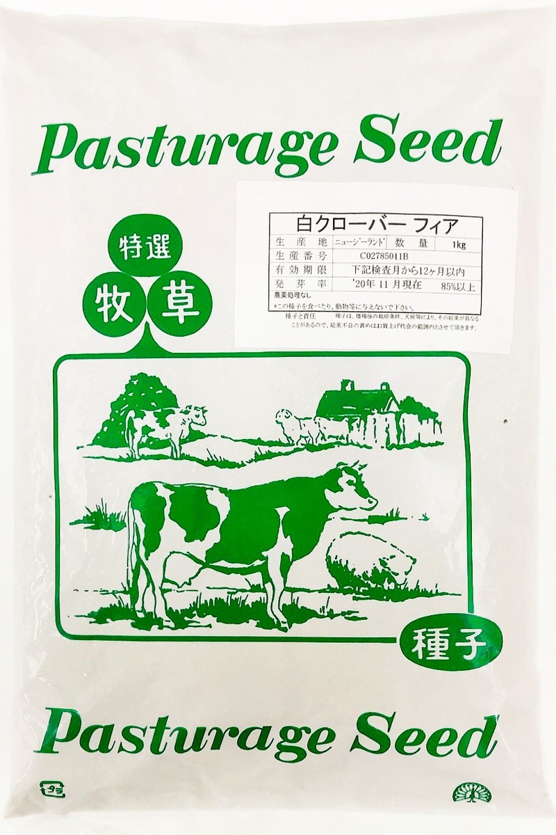 送料無料 ホワイトクローバー種子 フィア 5kg 1kg 5袋 写真は1kgです グランドカバー 牧草 種 白クローバー シロクローバー 軽く覆土します 写真は1kgです Wevonline Org