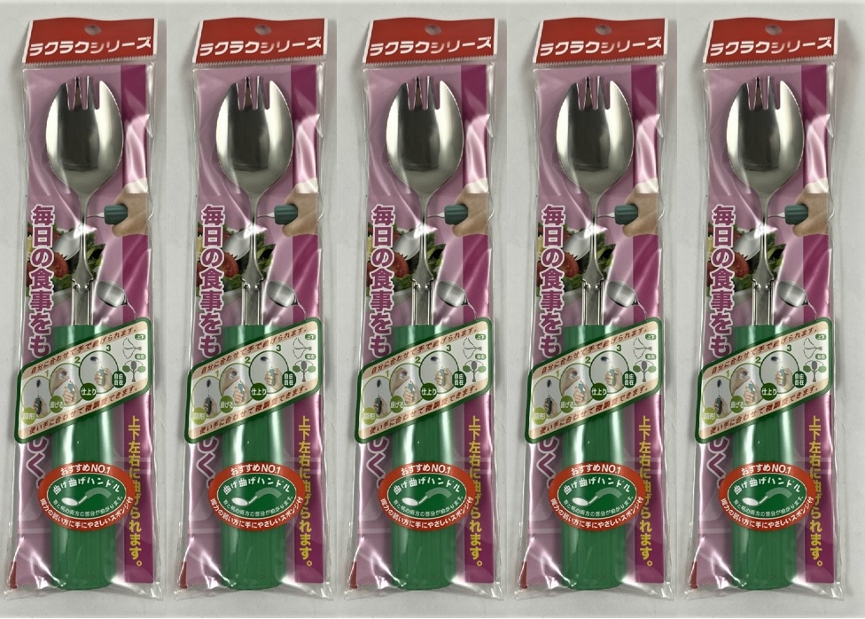 【×5本セットメール便送料込】フセ企画 曲げ曲げハンドル・スポンジ付Ｓ－２（25×14mm）スプーンフォーク兼用　大 (4537413000731)
