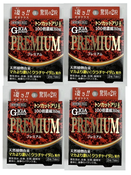【×4箱　メール便送料込】【メイクトモロー】ギガパワープレミアム 2粒(1回分)