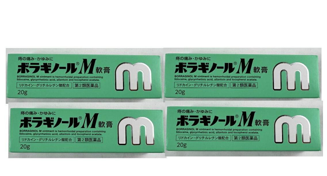 市場 ×4本セットメール便送料込 ボラギノールM 軟膏 第2類医薬品