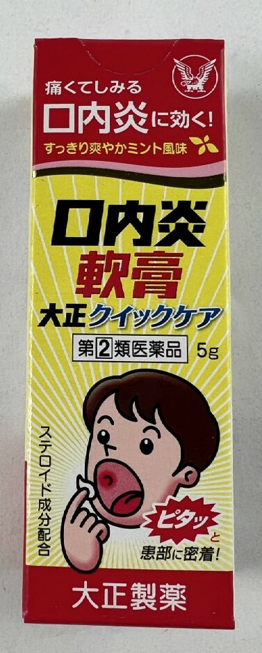 市場 ×3本セットメール便送料込 2 セルフメディケーション税制対象 第 5g 大正クイックケア 類医薬品 口内炎軟膏