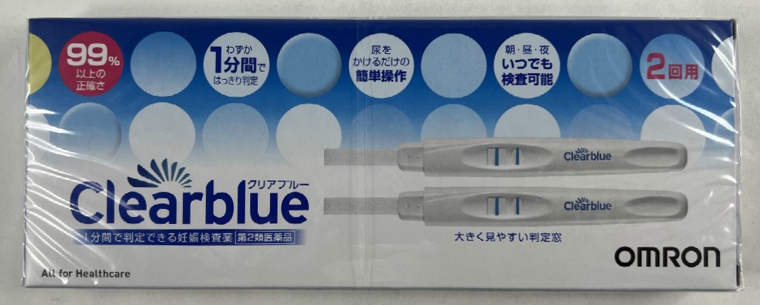 市場 送料込 クリアブルー 2回用 妊娠検査薬 オムロン 第2類医薬品