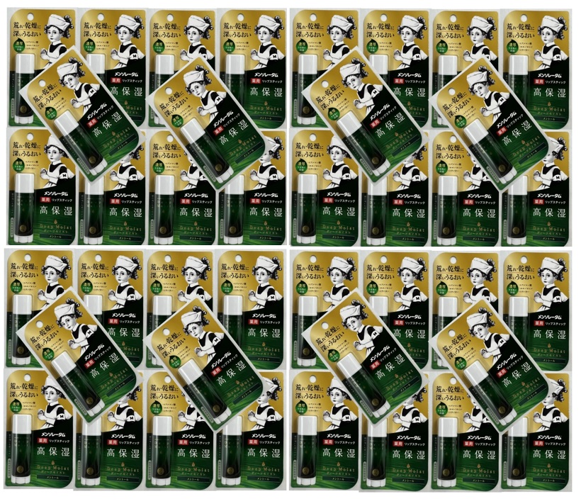 【×40本セット送料込】ロート製薬 メンソレータム ディープモイスト メントール 4.5g　「保湿」にどこまでもこだわったこの1本　唇の端にもフィットしやすい楕円型容器を採用し、やわらかいリップクリーム(4987241148387)