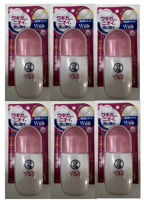 【×6個 配送おまかせ】ロート製薬 リフレア デオドラントリキッド 50ml 手が汚れないロールオンタイプの高密着リキッド 殺菌 ワキのにおい ワキガ 制汗デオドラント (4987241172986)( 医薬部外品)