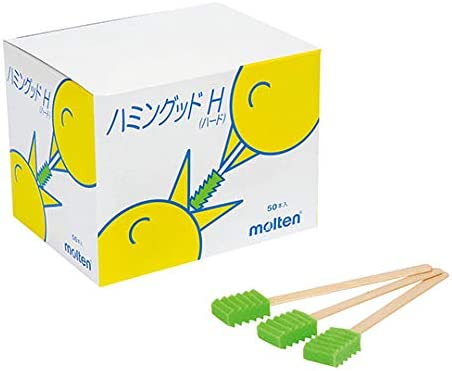 モルテン ハミングッドＨ（ハード）２５０本入 口腔清掃用スポンジブラシ 使いやすい長めの持ちやすく、スポンジに力を伝えやすい木製の平らなスティック（全長15cm）　(4905741904753/)