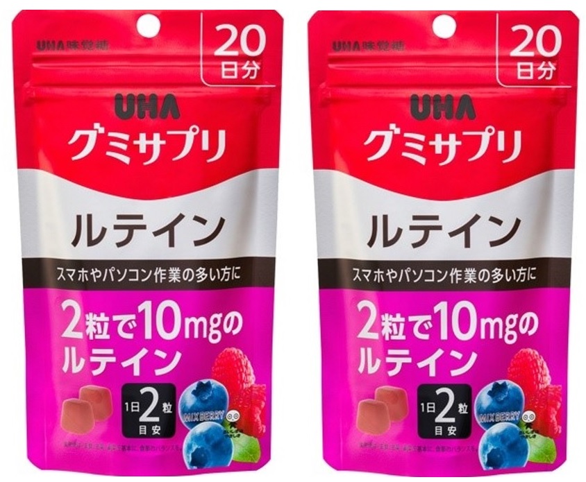 期間限定の激安セール ＵＨＡ味覚糖 グミサプリ ルテイン 20日分 40粒 ミックス