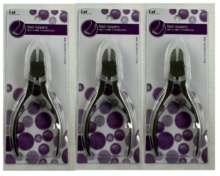 【×3個セットメール便送料込】貝印 HL0608 SS ニッパーツメキリ Wスプリング