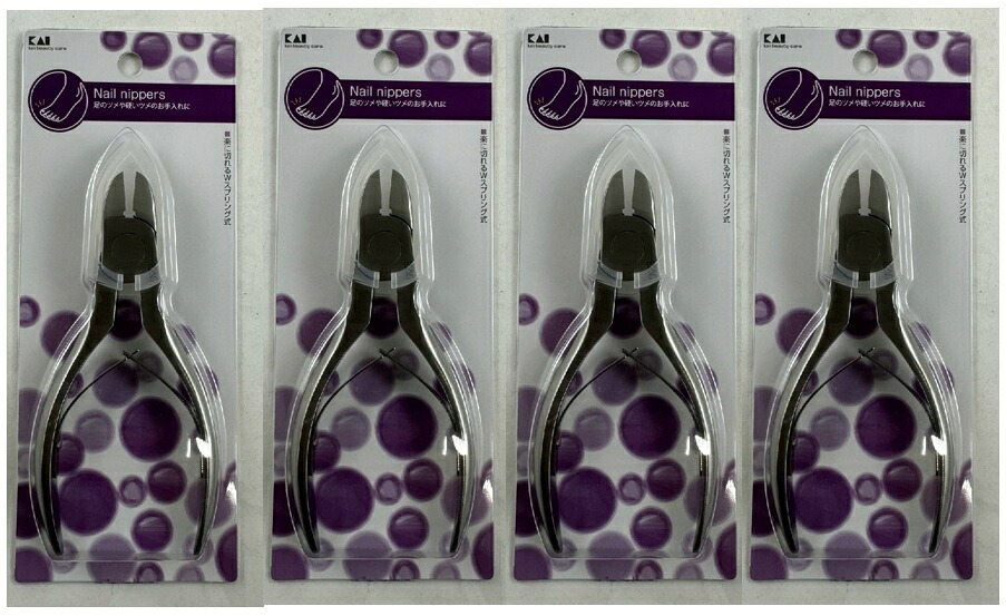 【×4個セットメール便送料込】貝印 HL0608 SS ニッパーツメキリ Wスプリング