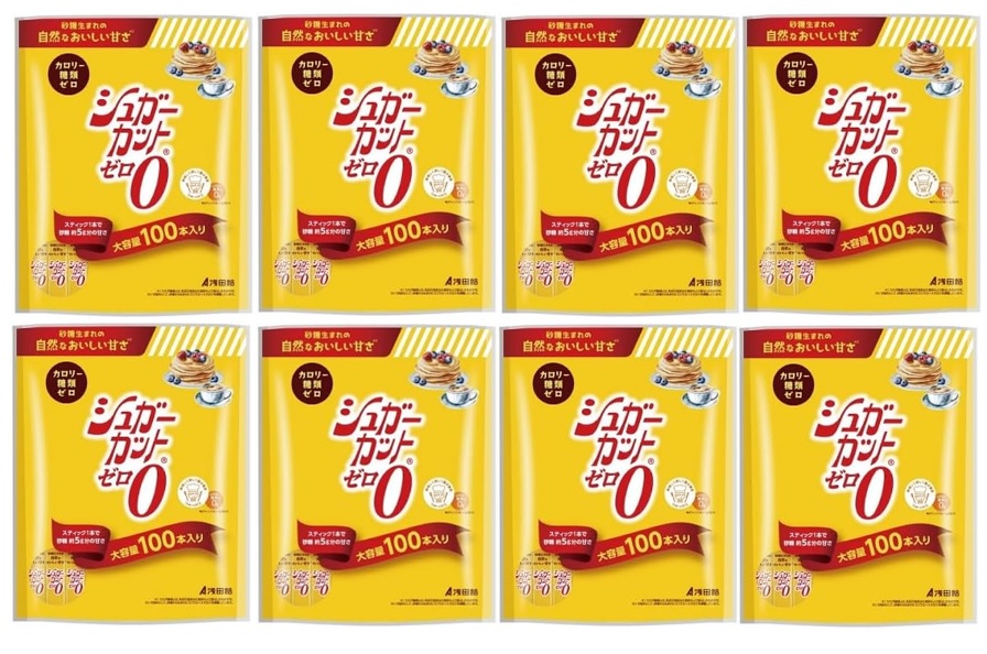 【×8袋セット送料込】浅田飴 シュガーカット ゼロ 顆粒 100本入(4987206622624)