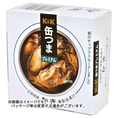 【送料込】 国分 KK 缶つまプレミアム 広島かき燻製油漬けF3号 60g&times;24個セット｜ケンコウlife