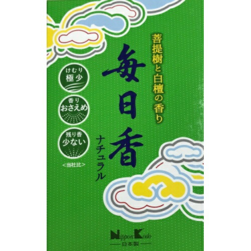 【送料込・まとめ買い×40個セット】日本香堂 毎日香 ナチュラル 大型 バラ 220g