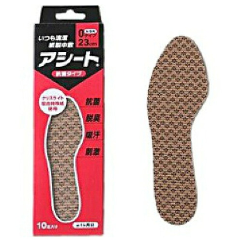 【送料込・まとめ買い×36個セット】アシート Oタイプ 抗菌 女性用 23cm 10足分入