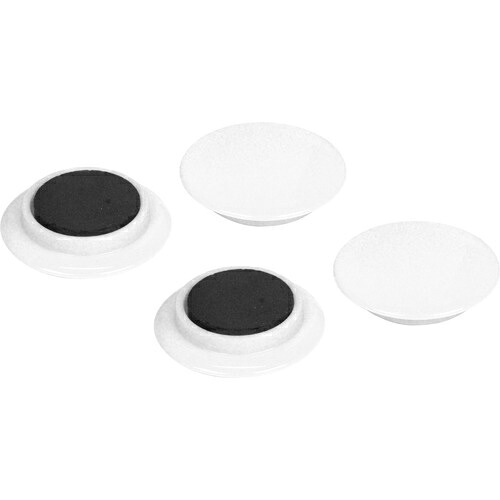 【送料込・まとめ買い×120個セット】藤原産業 E-Value カラーマグネット 大 直径40mm ホワイト EMT-04WH(4コ入)