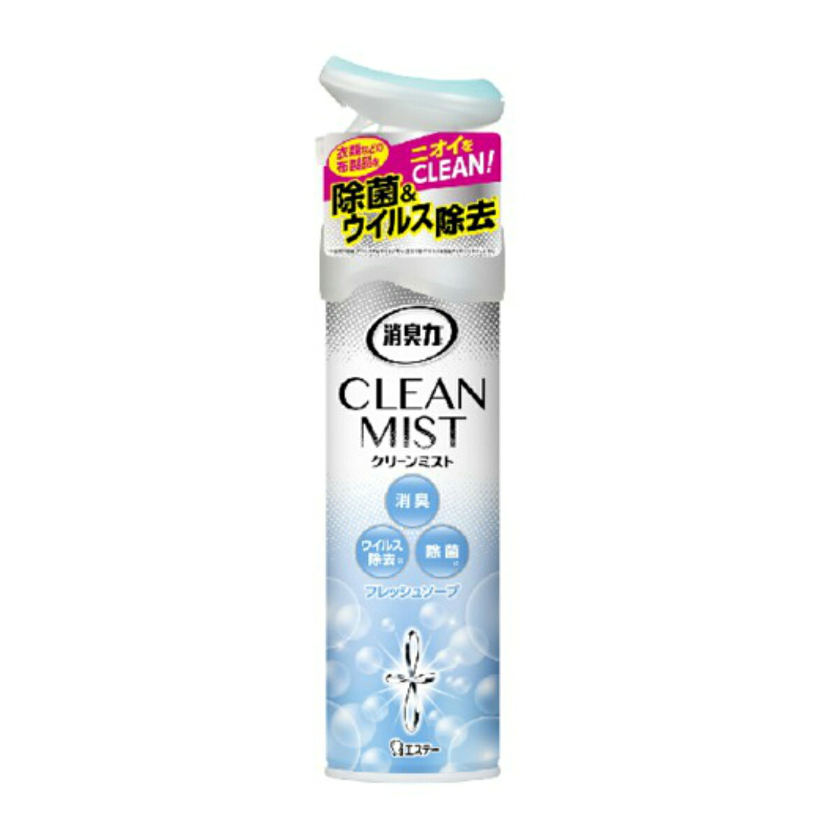 【送料込・まとめ買い×24個セット】エステー 消臭力 CLEAN MIST クリーンミスト フレッシュソープ 280ml|ケンコウlife