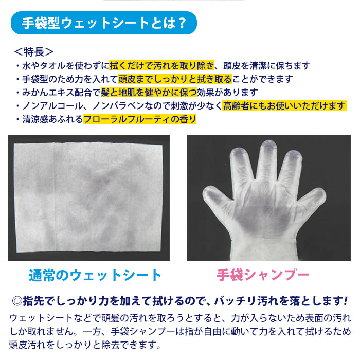 市場 本田洋行 5枚入 フルーティフローラル 水やタオルを使わずに拭くだけで汚れを取り除き 手袋シャンプー