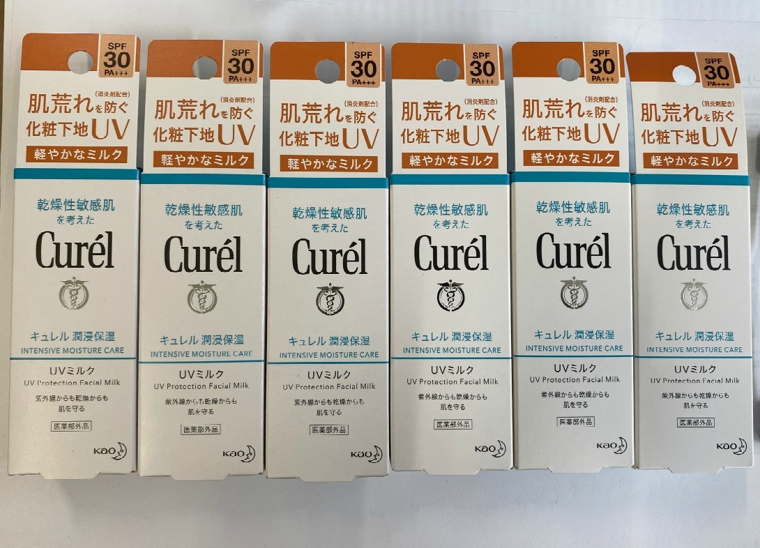 超格安価格 日焼け止め アルコールフリーの日焼け止め 30ml 顔用 Spf30 Uvミルク キュレル 配送おまかせ送料込 花王 6箱