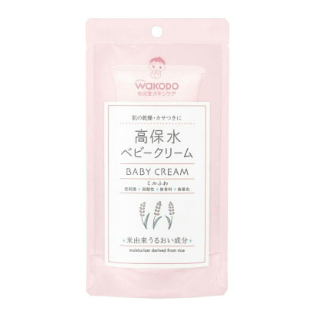 【送料込・まとめ買い&times;24個セット】和光堂 ミルふわ 高保水 ベビークリーム 70g｜ケンコウlife