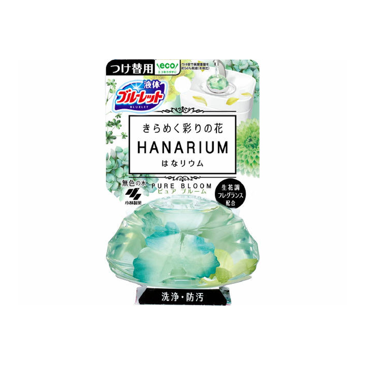 【送料込・まとめ買い×48個セット】小林製薬 ブルーレット はなリウム つけ替え用 ピュアブルーム 70ml