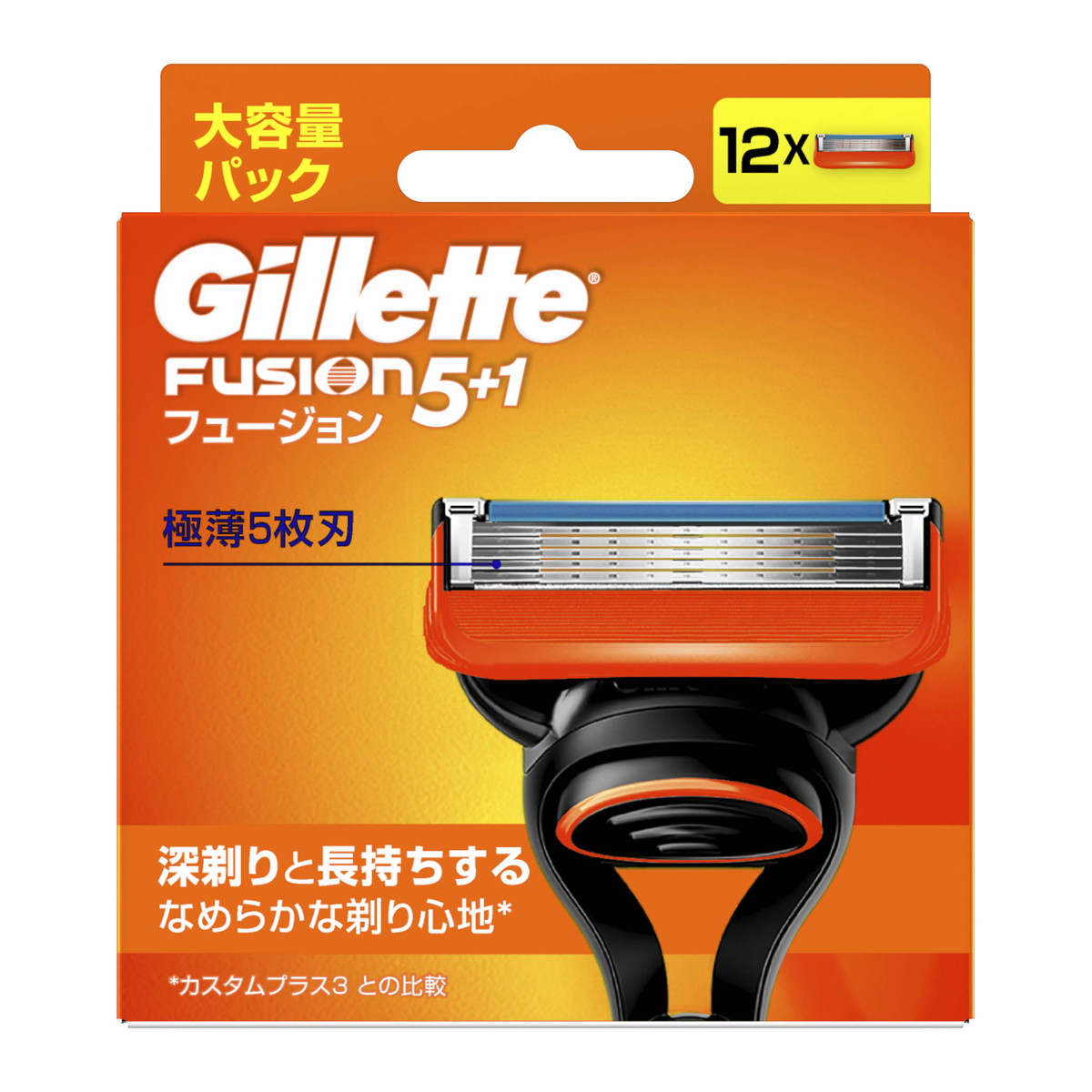 【送料込・まとめ買い×5個セット】P&G ジレット フュージョン マニュアル 替刃 12B 12個入|ケンコウlife
