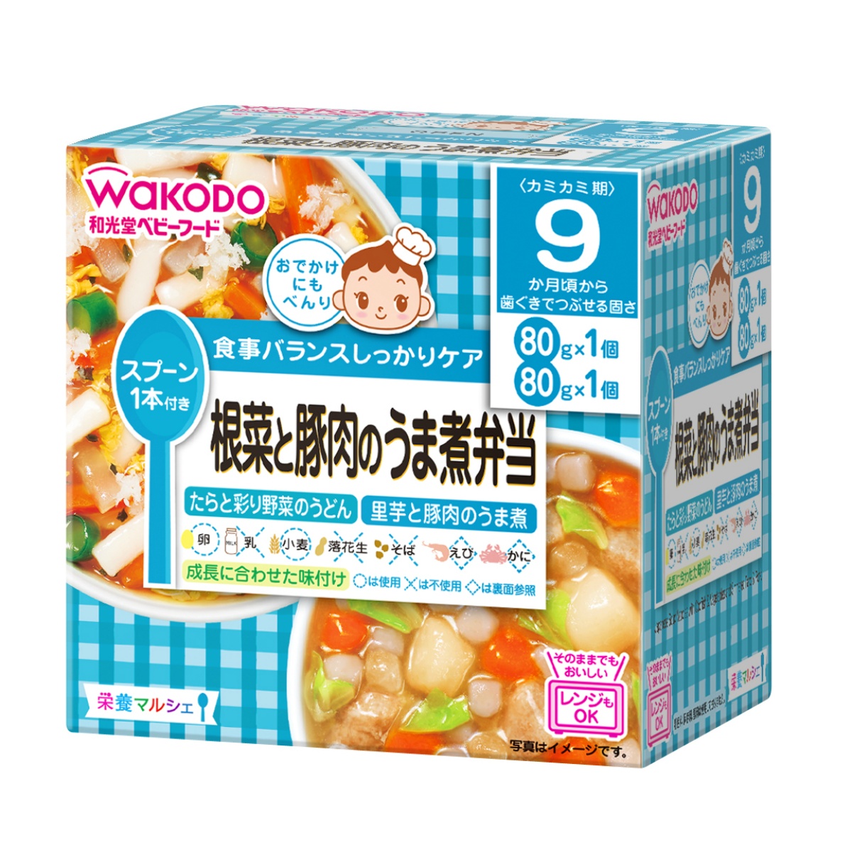 【送料込・まとめ買い&times;24個セット】和光堂 栄養マルシェ 根菜と豚肉のうま煮弁当 80G&times;2個｜ケンコウlife 7,672円