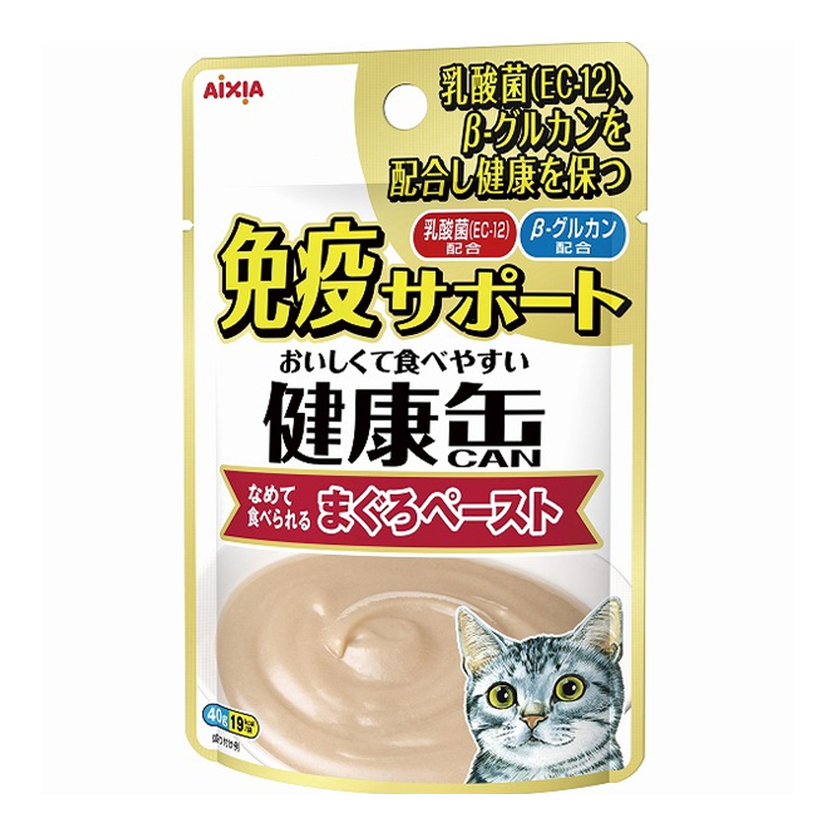 【送料込・まとめ買い×48個セット】アイシア 健康缶パウチ 免疫サポート まぐろペースト 40g