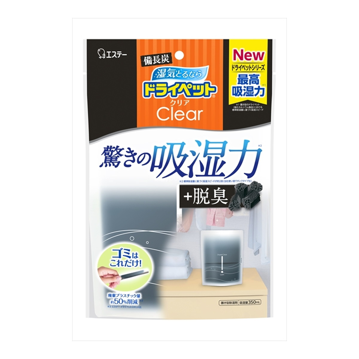 エステー 備長炭 ドライペット クリア 350ml New