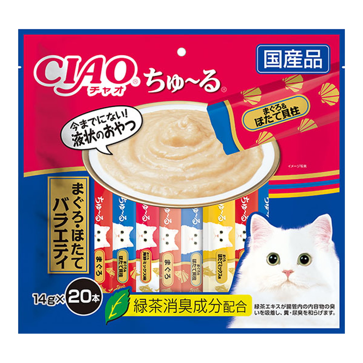 8984円 新色追加 いなば CIAOちゅーる まぐろ ほたて バラエティ 14g×20本