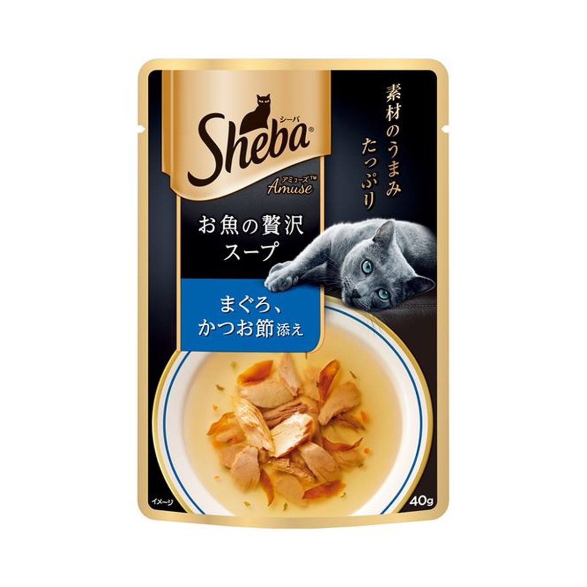 【送料込・まとめ買い&times;96個セット】マースジャパン シーバ アミューズ お魚の贅沢スープ まぐろ、かつお節添え 40g｜ケンコウlife