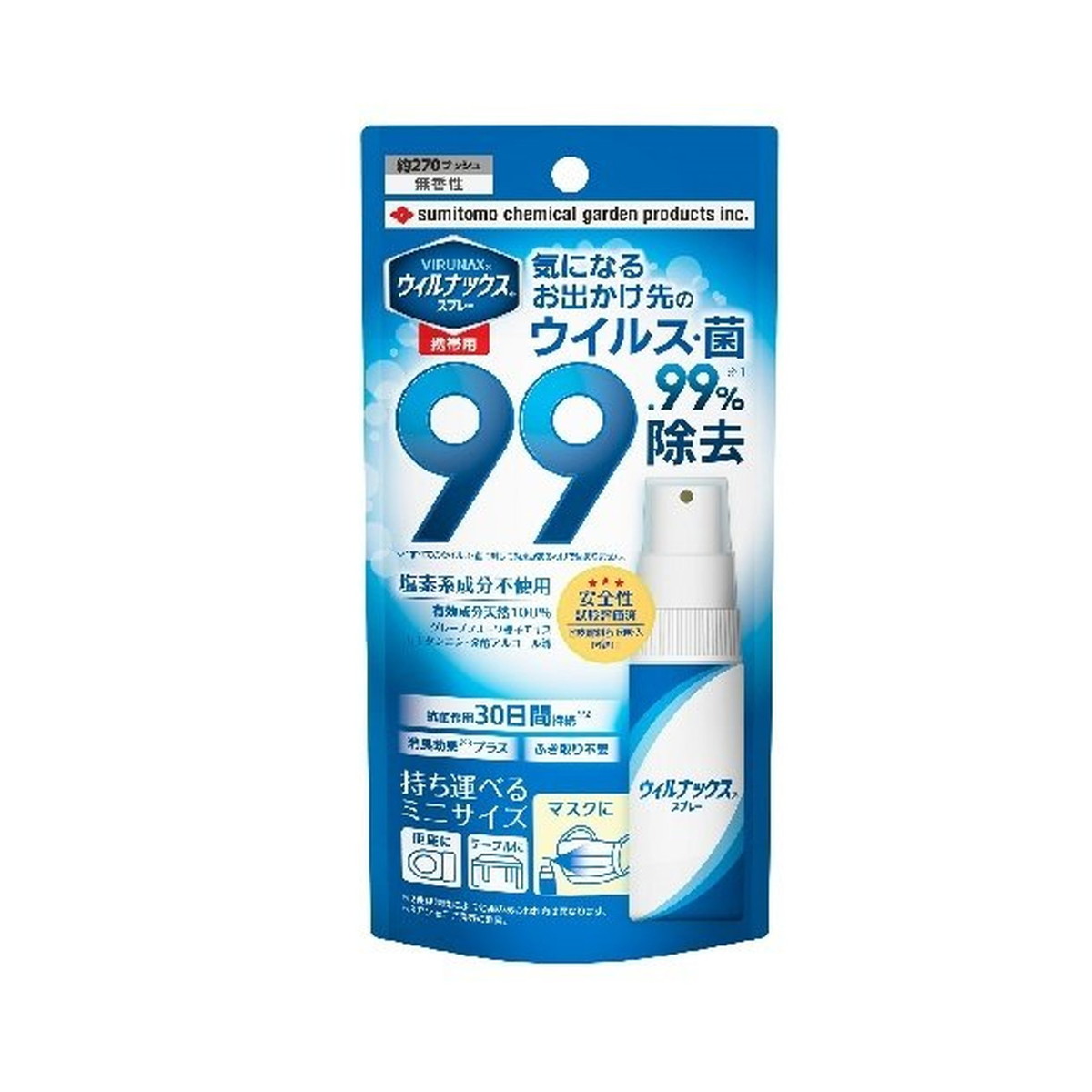 【送料込・まとめ買い×32個セット】住友化学園芸 ウィルナックス スプレー 携帯用 25ml