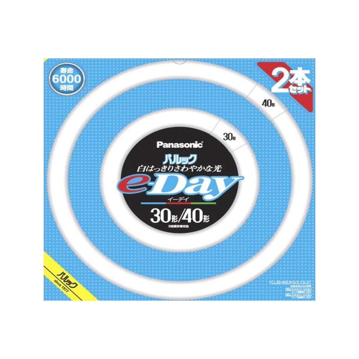 【送料込・まとめ買い×4個セット】パナソニック パルックe-Day 30形+40形 丸型蛍光灯 昼光色 2本入 FCL3040EXDEF32T