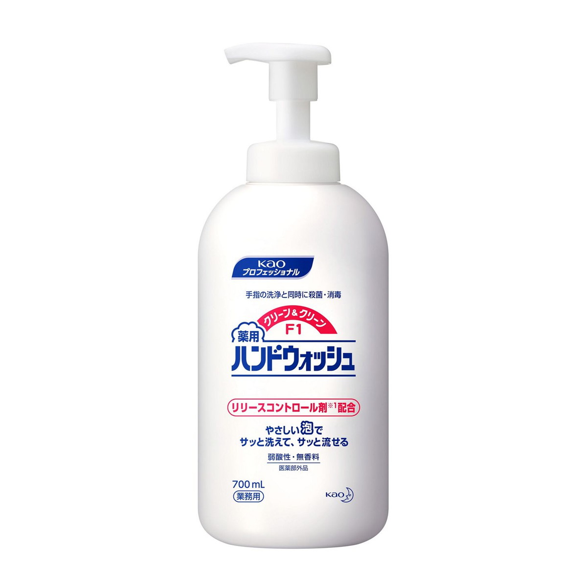 【送料込・まとめ買い×4個セット】花王プロフェッショナル Kao クリーン&クリーンF1 薬用 ハンドウォッシュ 業務用 700ML 本体