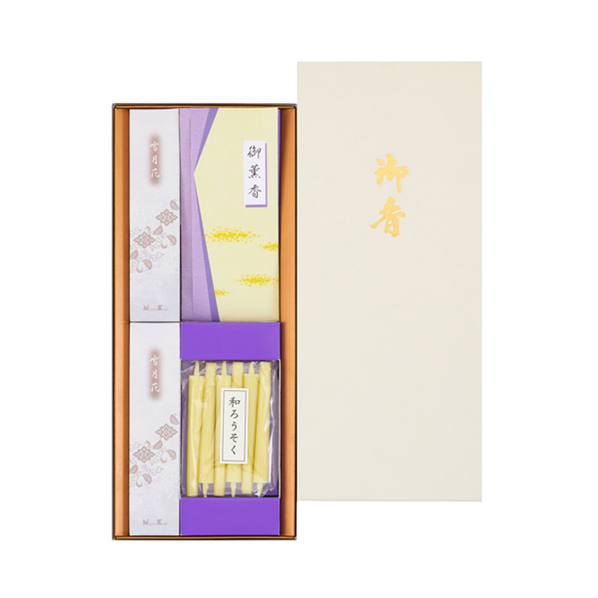 【送料込・まとめ買い×8個セット】日本香堂 三種香 雪月花 2000|ケンコウlife
