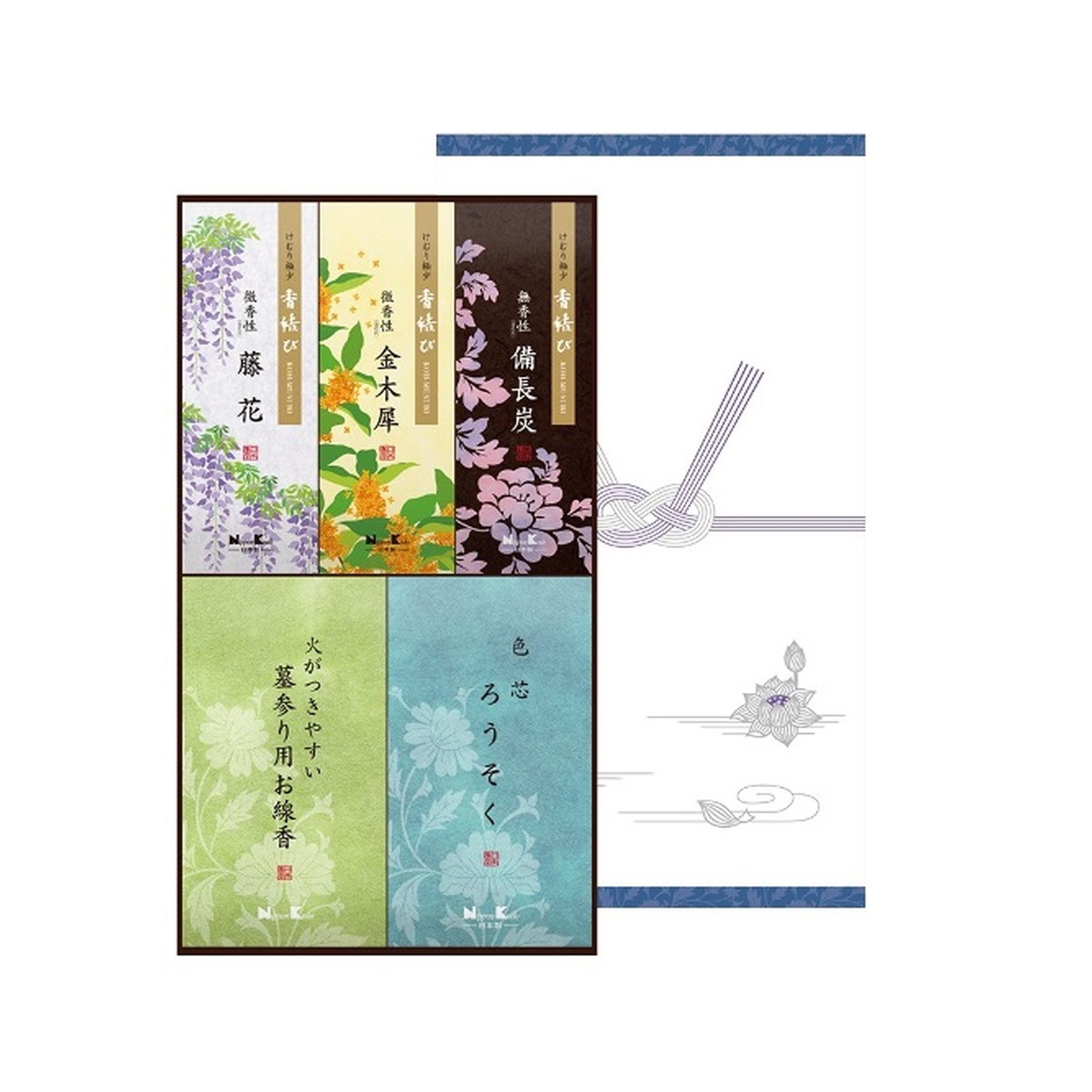 【送料込・まとめ買い×6個セット】日本香堂 御香セット 1500 包装品 線香 お香 贈答用