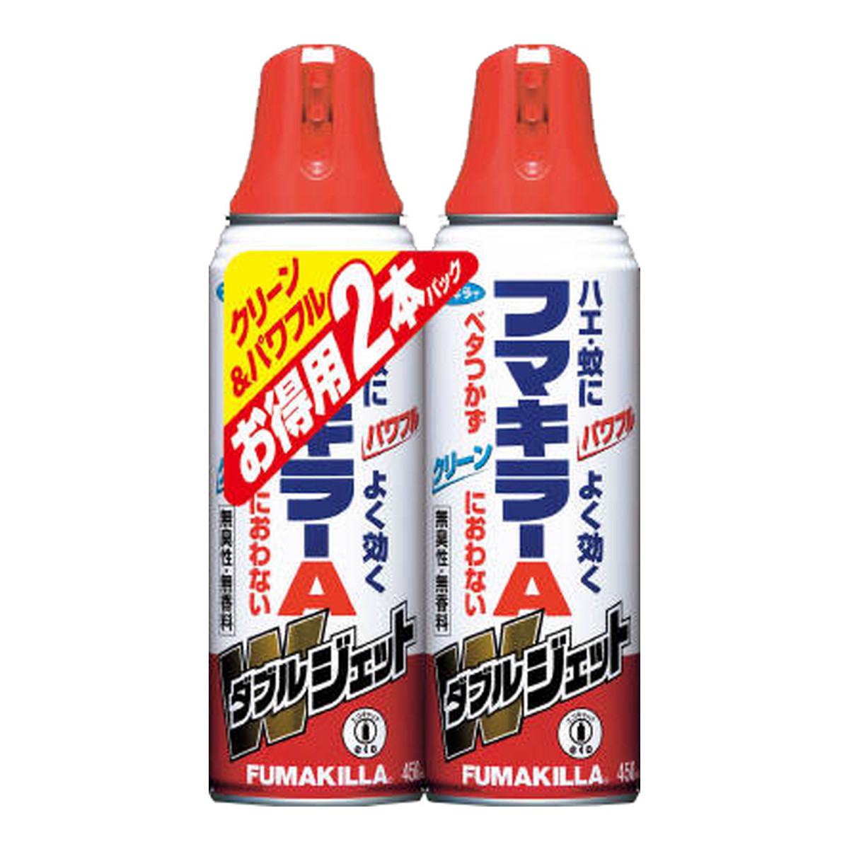 【送料込・まとめ買い&times;15個セット】フマキラー フマキラーA ダブルジェット 450ML&times;2P｜ケンコウlife