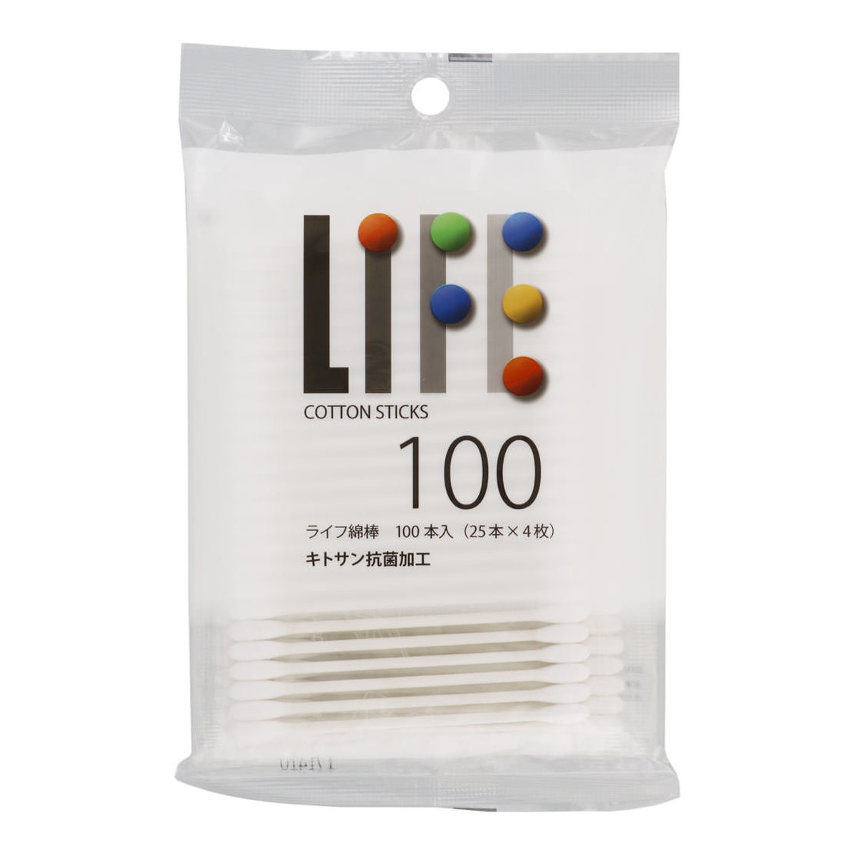 【送料込・まとめ買い×200個セット】平和メディク ライフ綿棒 100本入(25本×4シート)|ケンコウlife