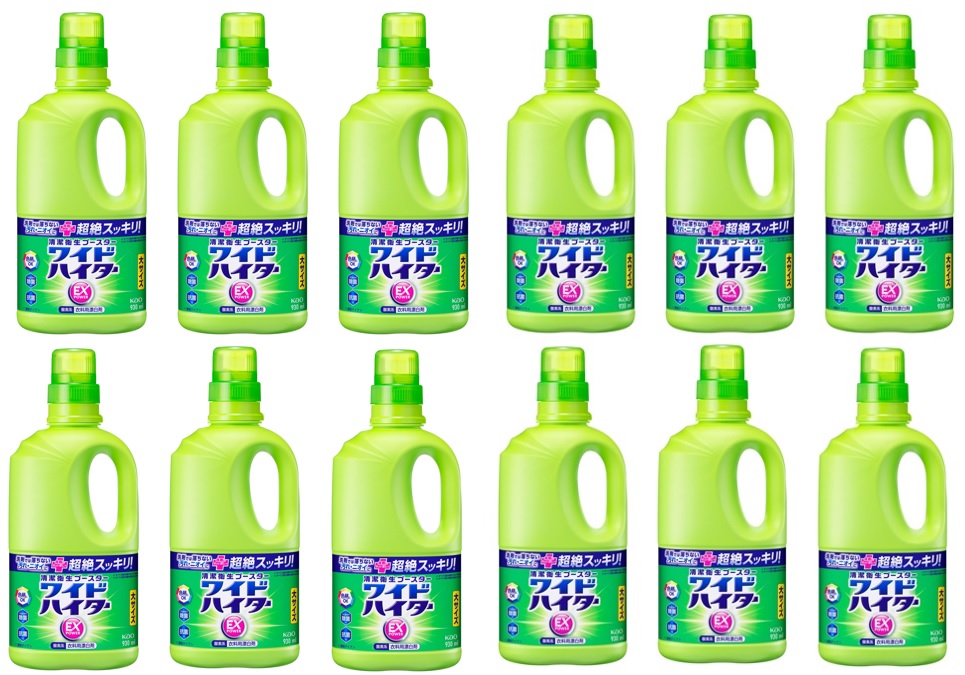 【×12本セツト送料込】花王 ワイドハイター EXパワー 大 本体 930ml 酸素系 衣料用漂白剤 洗濯槽のカビ・ニオイも 抗菌 除菌 酸素系漂白剤 (4901301419972 )【1ケース販売】