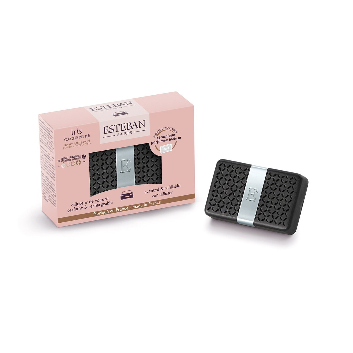 【送料込・まとめ買い×6個セット】日本香堂 ESTEBAN エステバン イリスカシミア カーフレグランス 車用ディフューザー